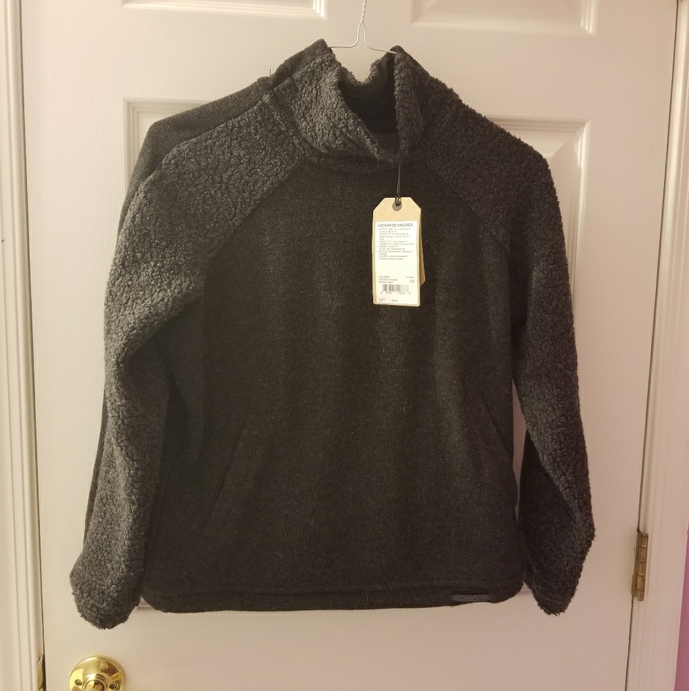Prana Lockwood Sweater NWT new xs black